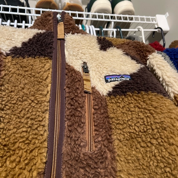 RARE Patagonia Bear Block Retro-X Deep Pile Jacket - Picture 2 of 5